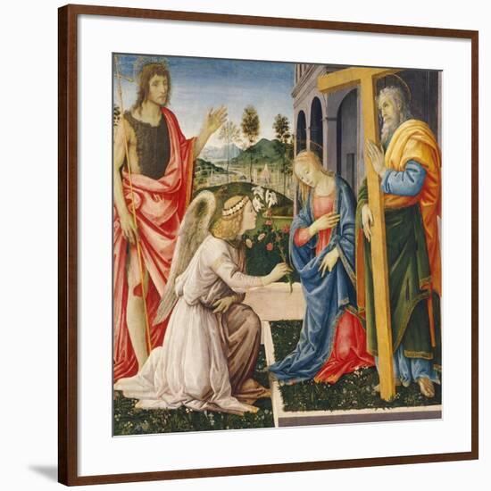 Annunciation and Saints-Filippino Lippi-Framed Giclee Print