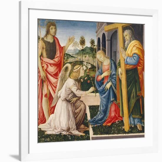 Annunciation and Saints-Filippino Lippi-Framed Giclee Print