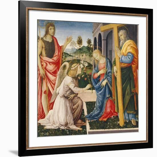 Annunciation and Saints-Filippino Lippi-Framed Giclee Print