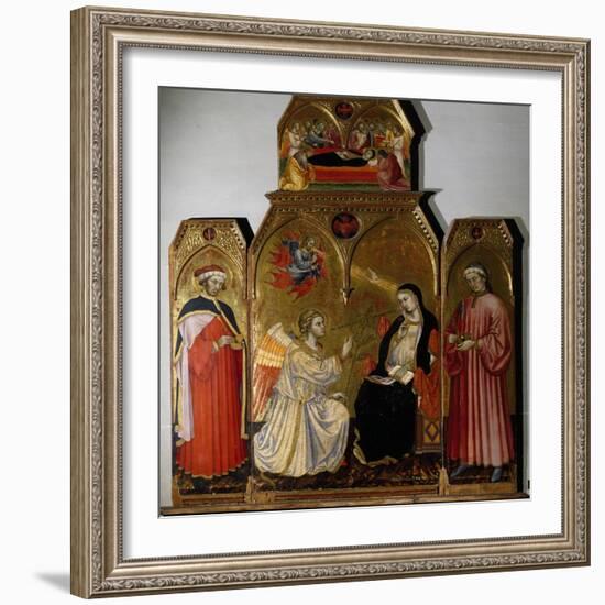 Annunciation and Saints-Taddeo di Bartolo-Framed Giclee Print