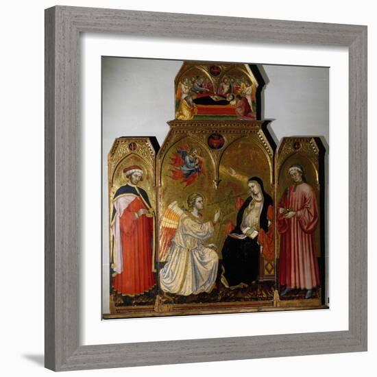 Annunciation and Saints-Taddeo di Bartolo-Framed Giclee Print