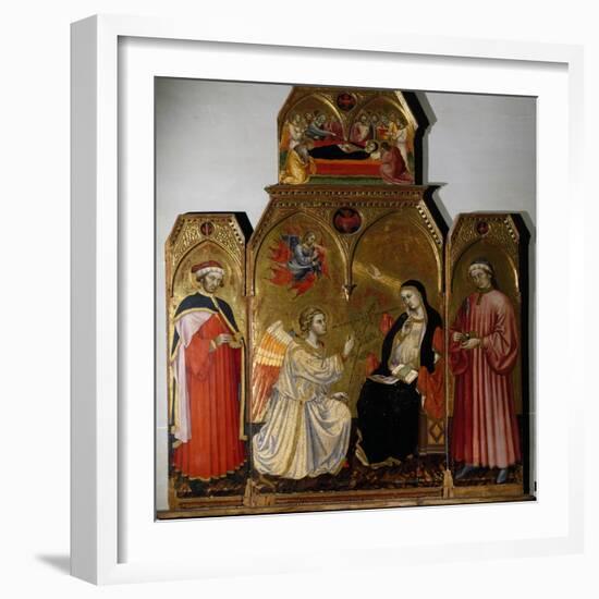 Annunciation and Saints-Taddeo di Bartolo-Framed Giclee Print