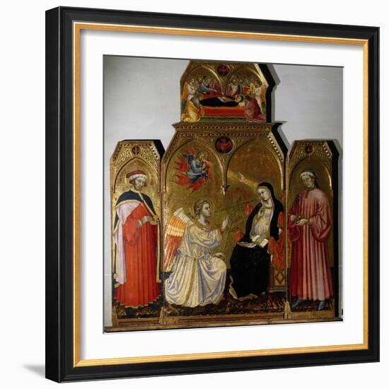 Annunciation and Saints-Taddeo di Bartolo-Framed Giclee Print