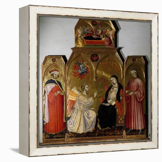 Annunciation and Saints-Taddeo di Bartolo-Framed Premier Image Canvas