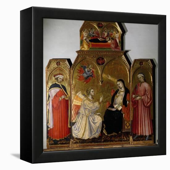Annunciation and Saints-Taddeo di Bartolo-Framed Premier Image Canvas