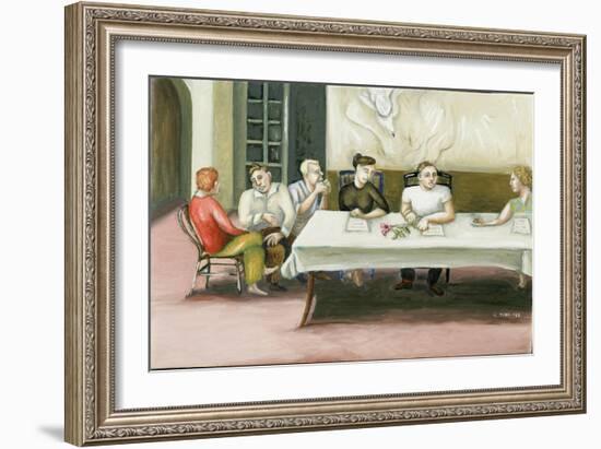 Annunciation at Table, 2006-Caroline Jennings-Framed Giclee Print