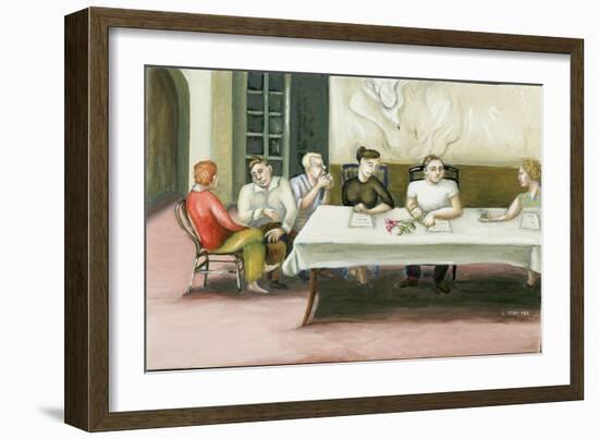 Annunciation at Table, 2006-Caroline Jennings-Framed Giclee Print