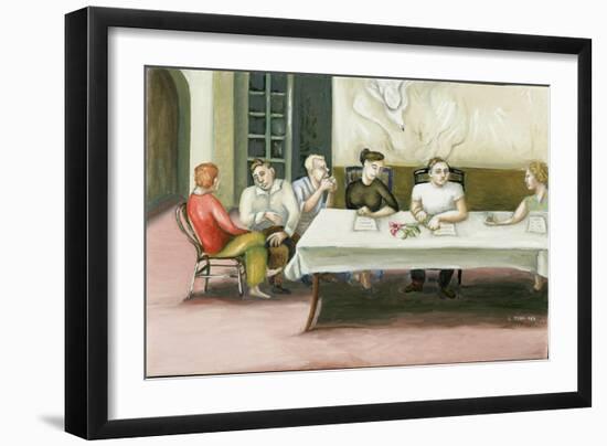 Annunciation at Table, 2006-Caroline Jennings-Framed Giclee Print