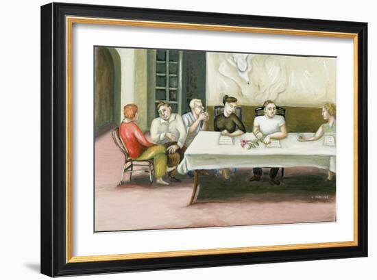 Annunciation at Table, 2006-Caroline Jennings-Framed Giclee Print