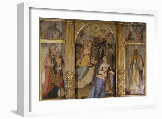 Annunciation, Church of Saint Thomas, Vallemaio, Lazio, Italy-Charles Bentley-Framed Giclee Print