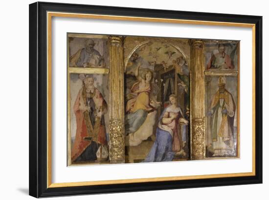 Annunciation, Church of Saint Thomas, Vallemaio, Lazio, Italy-Charles Bentley-Framed Giclee Print