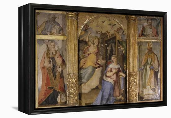 Annunciation, Church of Saint Thomas, Vallemaio, Lazio, Italy-Charles Bentley-Framed Premier Image Canvas
