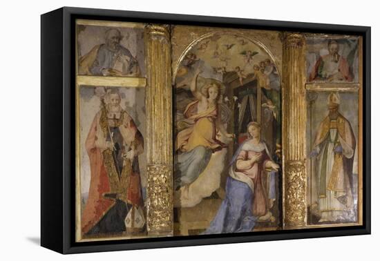 Annunciation, Church of Saint Thomas, Vallemaio, Lazio, Italy-Charles Bentley-Framed Premier Image Canvas