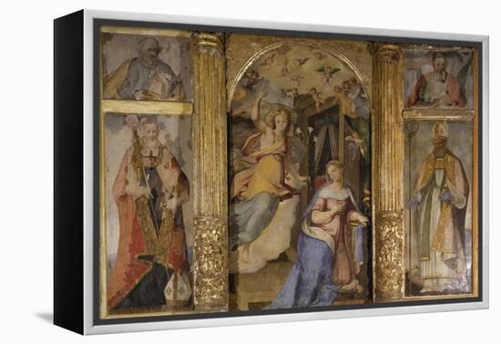 Annunciation, Church of Saint Thomas, Vallemaio, Lazio, Italy-Charles Bentley-Framed Premier Image Canvas