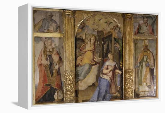 Annunciation, Church of Saint Thomas, Vallemaio, Lazio, Italy-Charles Bentley-Framed Premier Image Canvas