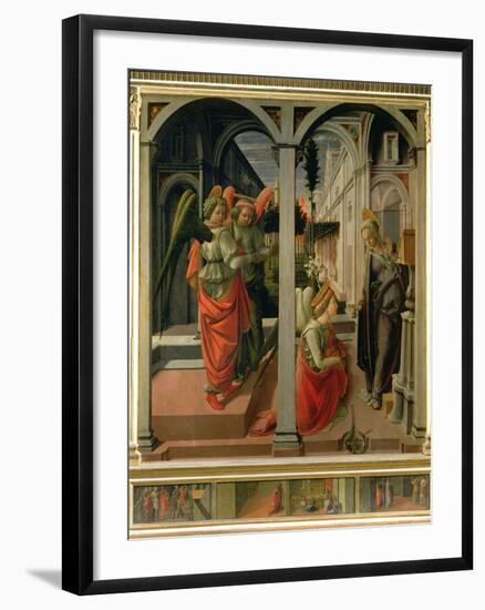 Annunciation, circa 1445-Fra Filippo Lippi-Framed Giclee Print