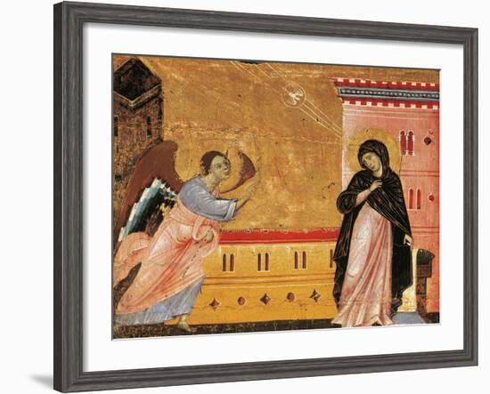Annunciation, Detail from Antependium of St Peter Enthroned by Guido Da Siena-null-Framed Giclee Print