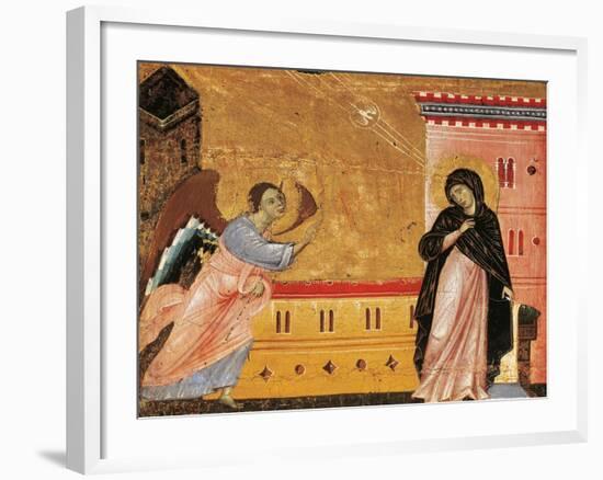 Annunciation, Detail from Antependium of St Peter Enthroned by Guido Da Siena-null-Framed Giclee Print