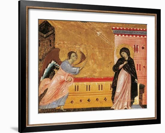 Annunciation, Detail from Antependium of St Peter Enthroned by Guido Da Siena-null-Framed Giclee Print
