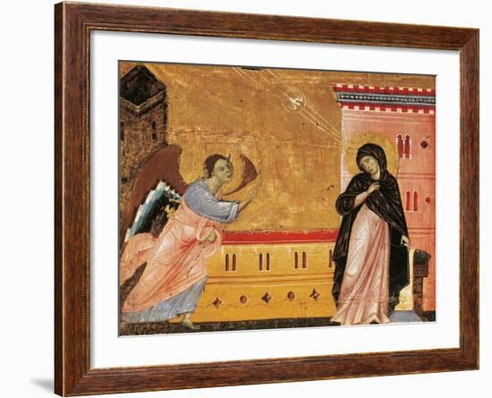 Annunciation, Detail from Antependium of St Peter Enthroned by Guido Da Siena-null-Framed Giclee Print