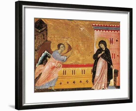 Annunciation, Detail from Antependium of St Peter Enthroned by Guido Da Siena-null-Framed Giclee Print