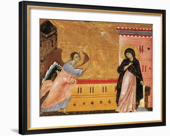 Annunciation, Detail from Antependium of St Peter Enthroned by Guido Da Siena-null-Framed Giclee Print