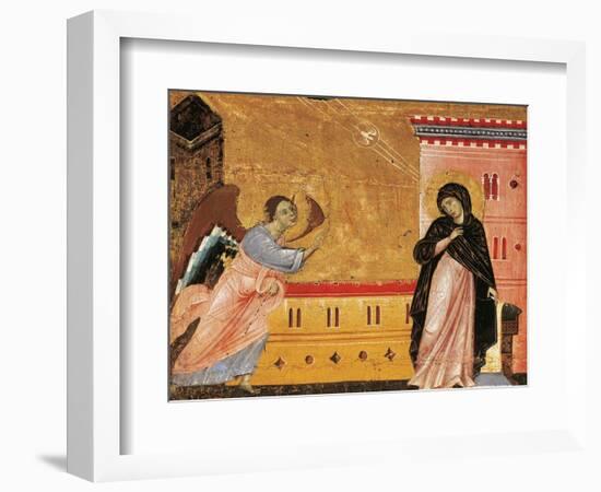 Annunciation, Detail from Antependium of St Peter Enthroned by Guido Da Siena-null-Framed Giclee Print