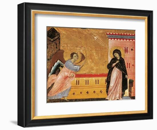 Annunciation, Detail from Antependium of St Peter Enthroned by Guido Da Siena-null-Framed Giclee Print