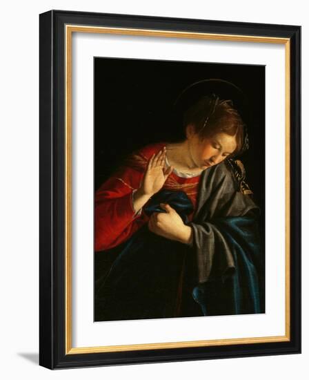 Annunciation (detail)-Orazio Gentileschi-Framed Giclee Print