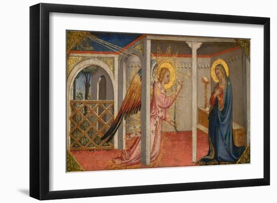 Annunciation, Florence, Early-Mid 15Th Century (Tempera on Panel)-Italian School-Framed Giclee Print