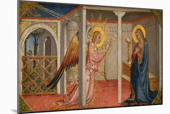 Annunciation, Florence, Early-Mid 15Th Century (Tempera on Panel)-Italian School-Mounted Giclee Print