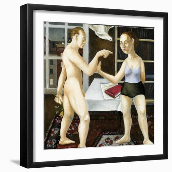 Annunciation (Interior with Table) 2005-Caroline Jennings-Framed Giclee Print