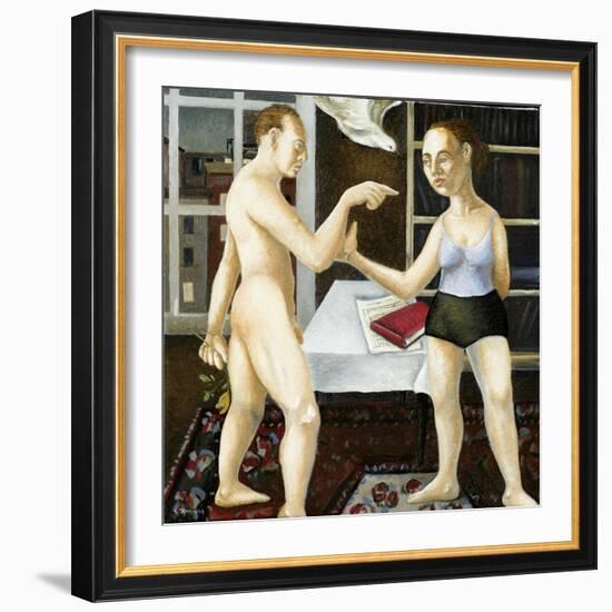 Annunciation (Interior with Table) 2005-Caroline Jennings-Framed Giclee Print