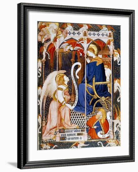 Annunciation, Miniature from Grand Hours of Rohan, 1430-1435, Manuscript, France, 15th Century-null-Framed Giclee Print