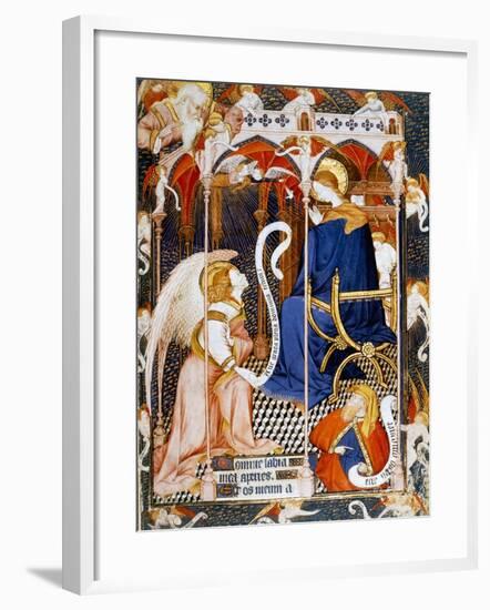 Annunciation, Miniature from Grand Hours of Rohan, 1430-1435, Manuscript, France, 15th Century-null-Framed Giclee Print