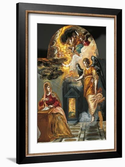 Annunciation, Portable Triptych Altar-El Greco-Framed Giclee Print