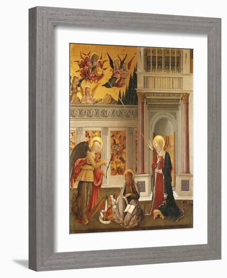 Annunciation to Mary and Saint Luke the Evangelist-null-Framed Giclee Print