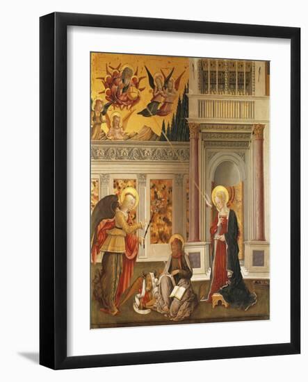 Annunciation to Mary and Saint Luke the Evangelist-null-Framed Giclee Print