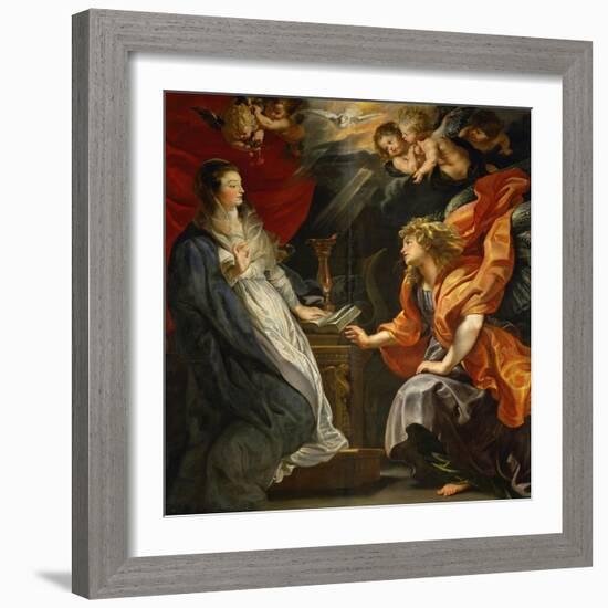 Annunciation to Saint Mary, 1609-Peter Paul Rubens-Framed Giclee Print