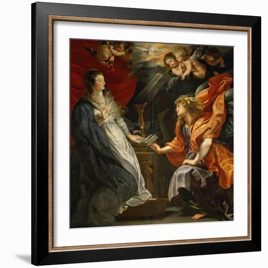 Annunciation to Saint Mary, 1609-Peter Paul Rubens-Framed Giclee Print