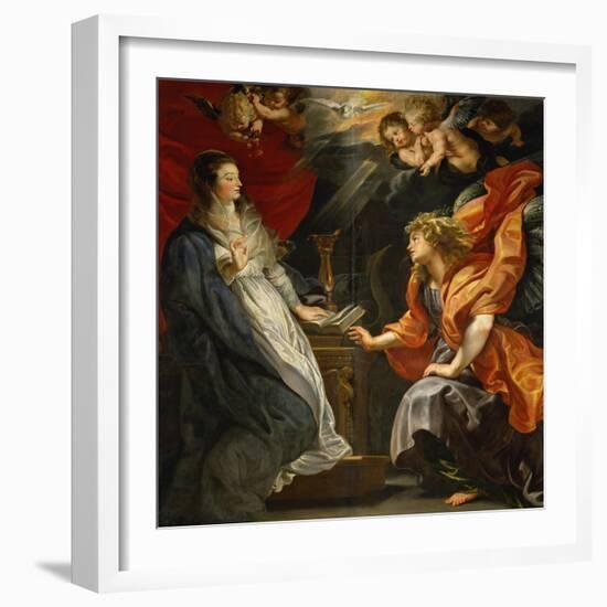 Annunciation to Saint Mary, 1609-Peter Paul Rubens-Framed Giclee Print