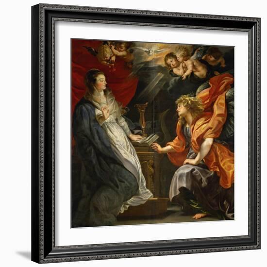 Annunciation to Saint Mary, 1609-Peter Paul Rubens-Framed Giclee Print