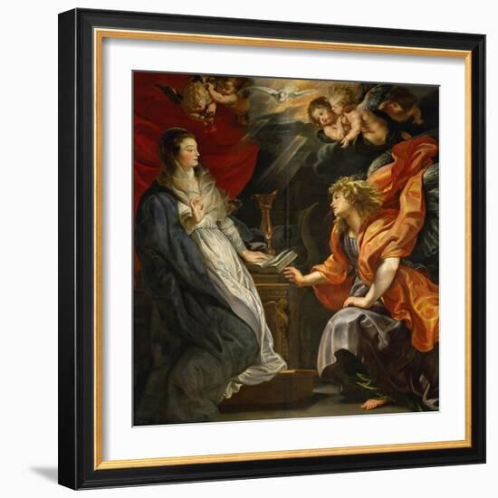 Annunciation to Saint Mary, 1609-Peter Paul Rubens-Framed Giclee Print