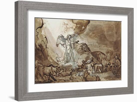 Annunciation to the Sheperds-Rembrandt van Rijn-Framed Giclee Print