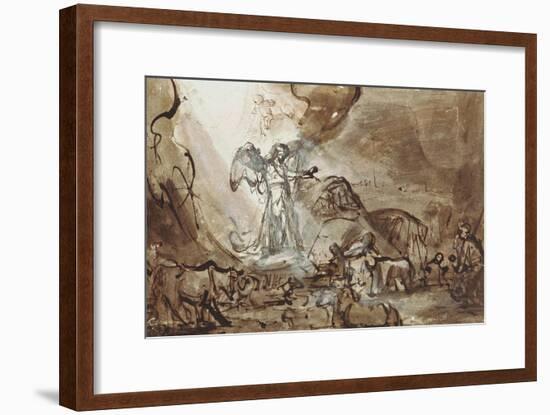 Annunciation to the Sheperds-Rembrandt van Rijn-Framed Giclee Print