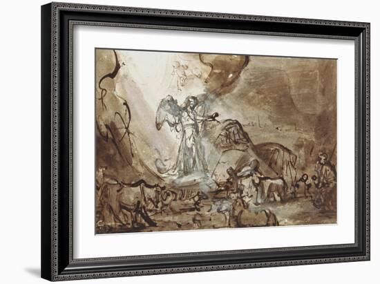 Annunciation to the Sheperds-Rembrandt van Rijn-Framed Giclee Print