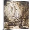 Annunciation to the Shepherds (Pen and Ink on Paper)-Rembrandt van Rijn-Mounted Giclee Print