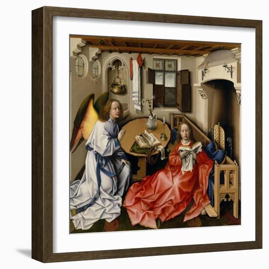 Annunciation Triptych (Merode Altarpiece), c.1427-32-Master of Flemalle-Framed Giclee Print