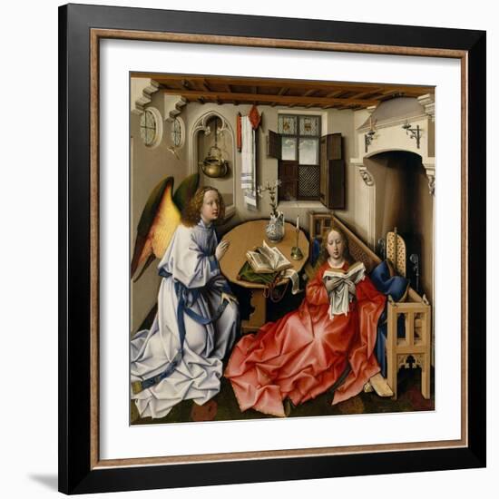 Annunciation Triptych (Merode Altarpiece), c.1427-32-Master of Flemalle-Framed Giclee Print