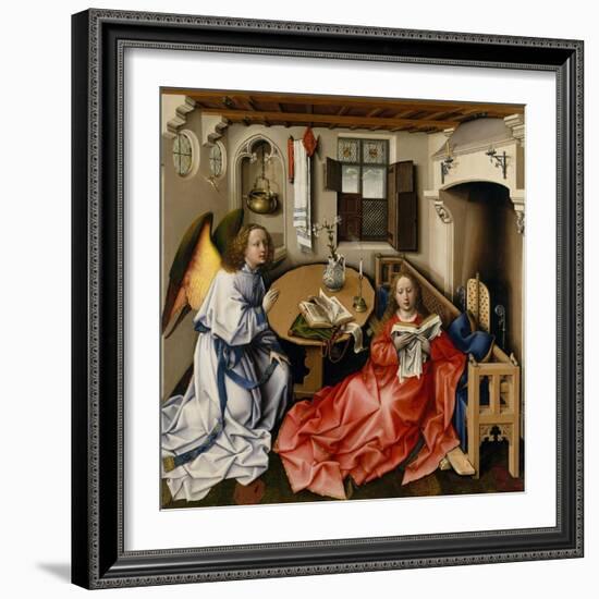 Annunciation Triptych (Merode Altarpiece), c.1427-32-Master of Flemalle-Framed Giclee Print